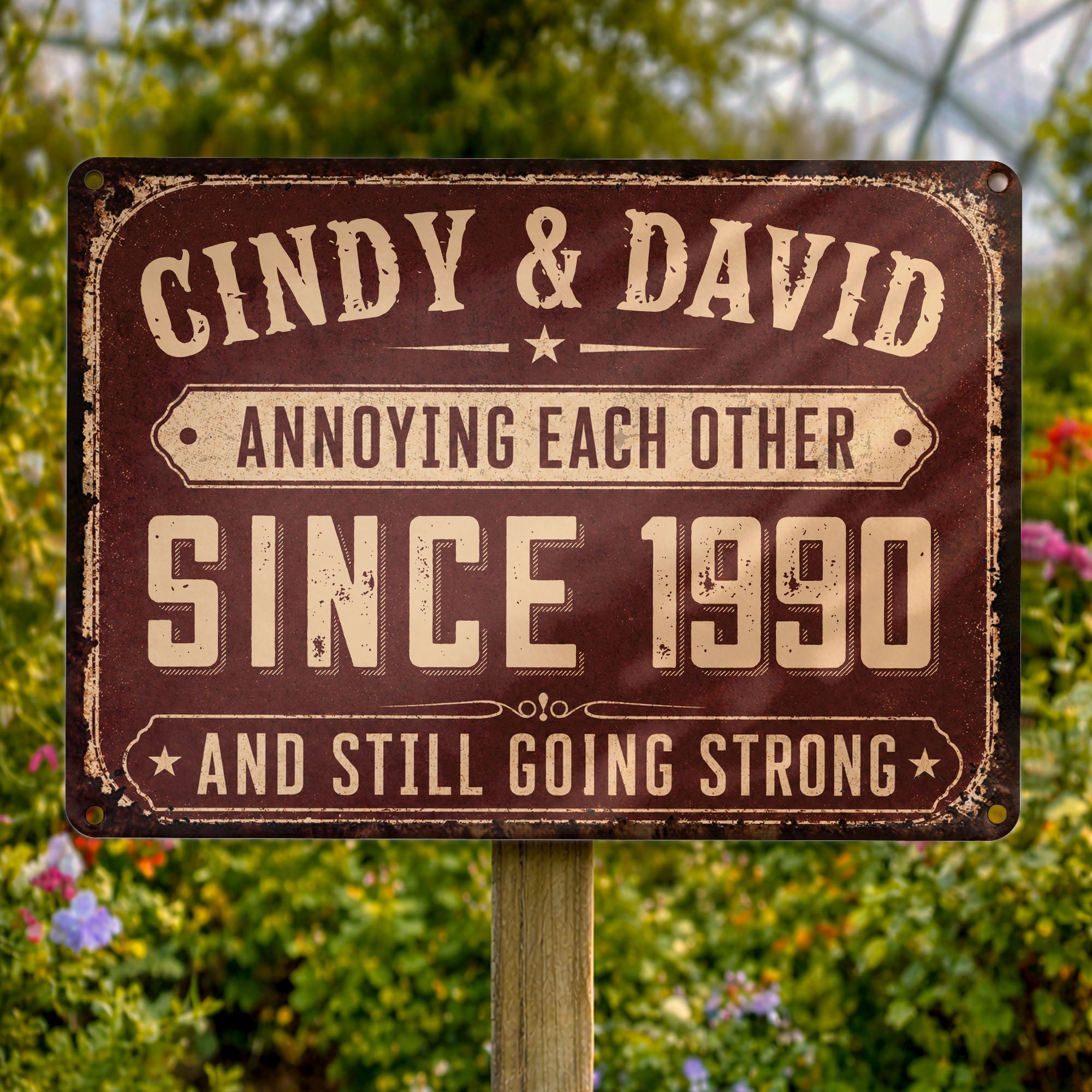 Personalized Metal Sign for Couples Custom Name Anniversary Decor Metal Sign GradoCreations