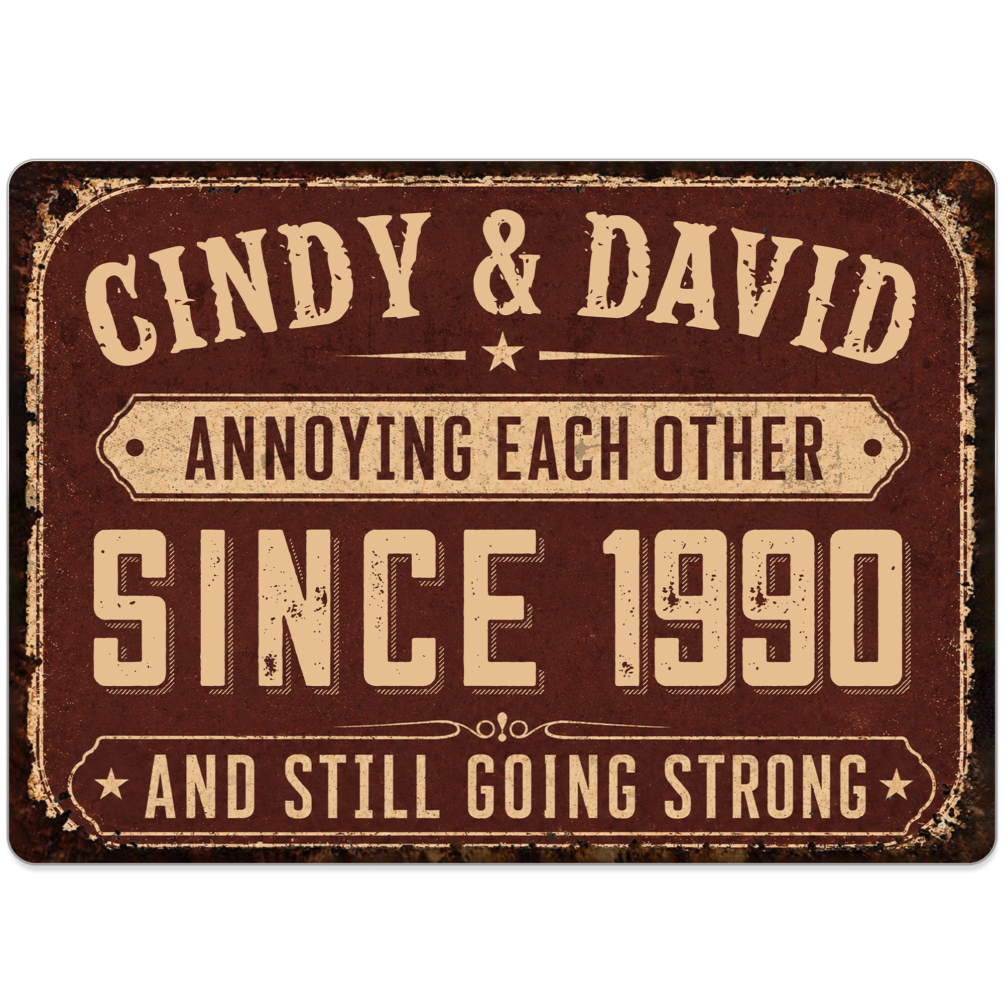 Personalized Metal Sign for Couples Custom Name Anniversary Decor Metal Sign GradoCreations