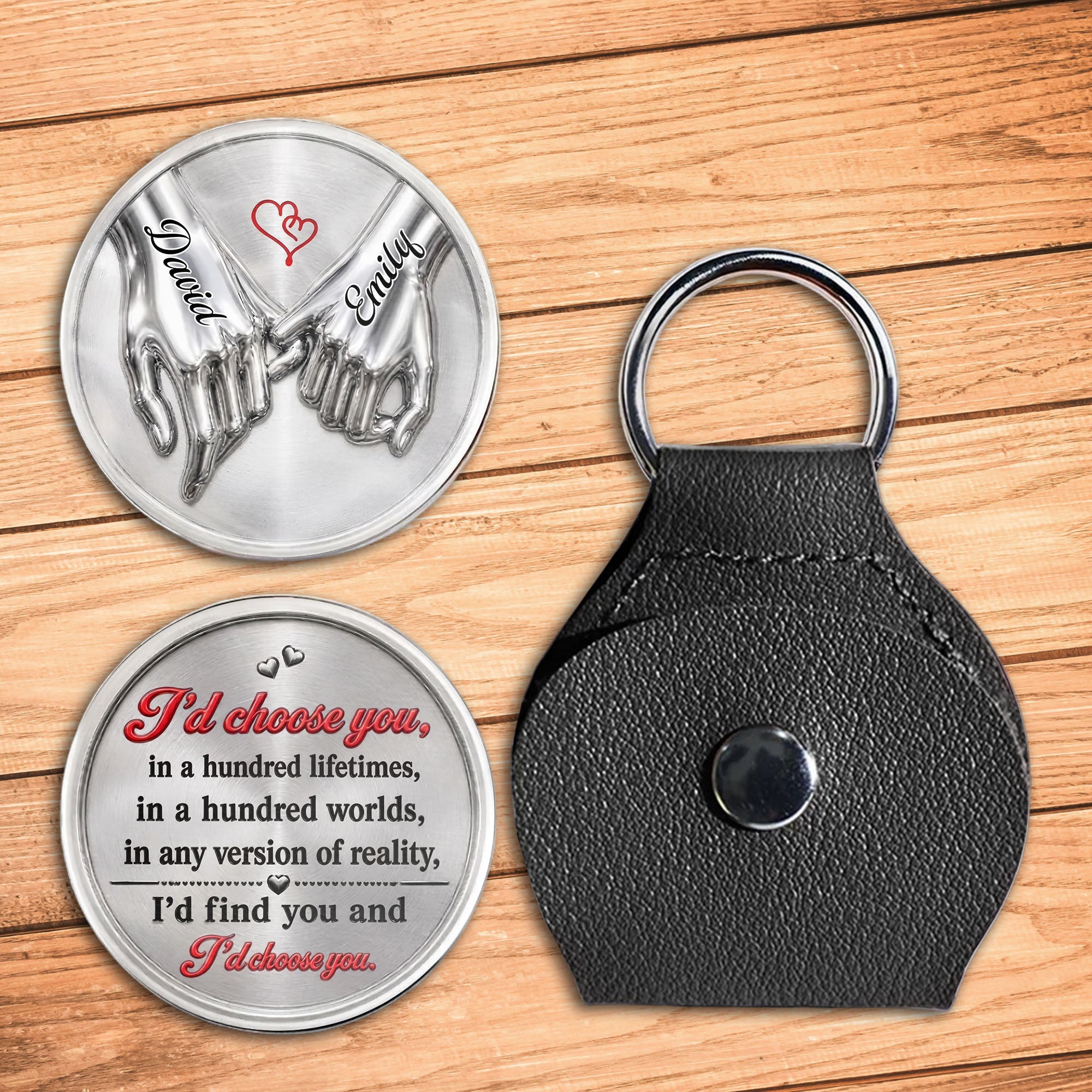 Personalized Pocket Hug Custom Name Gift for Couple Anniversary Pocket Hug GradoCreations