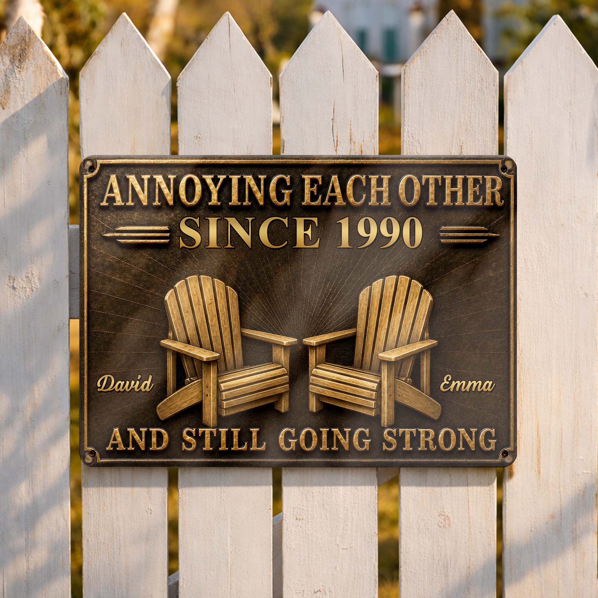 Personalized Metal Sign Custom Couple Annoying Each Other Gift Metal Sign GradoCreations