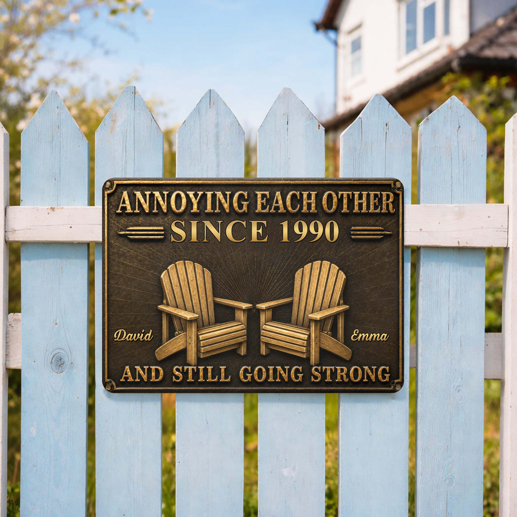 Personalized Metal Sign Custom Couple Annoying Each Other Gift Metal Sign GradoCreations