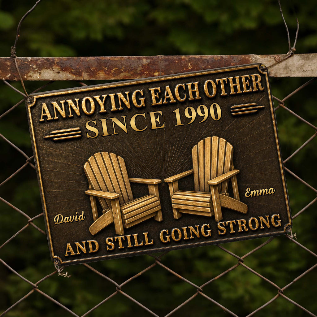 Personalized Metal Sign Custom Couple Annoying Each Other Gift Metal Sign GradoCreations