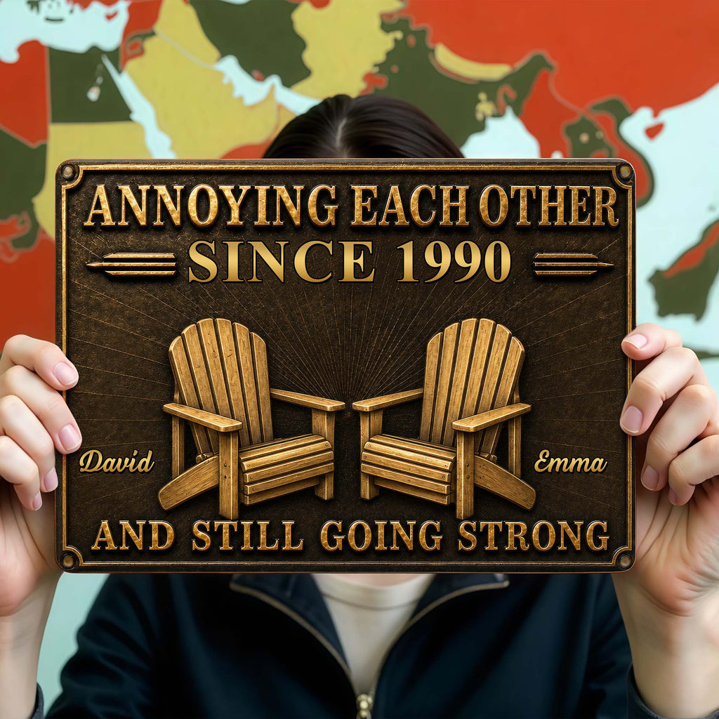 Personalized Metal Sign Custom Couple Annoying Each Other Gift Metal Sign GradoCreations