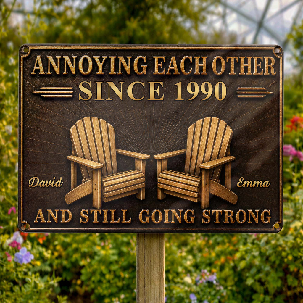 Personalized Metal Sign Custom Couple Annoying Each Other Gift Metal Sign GradoCreations