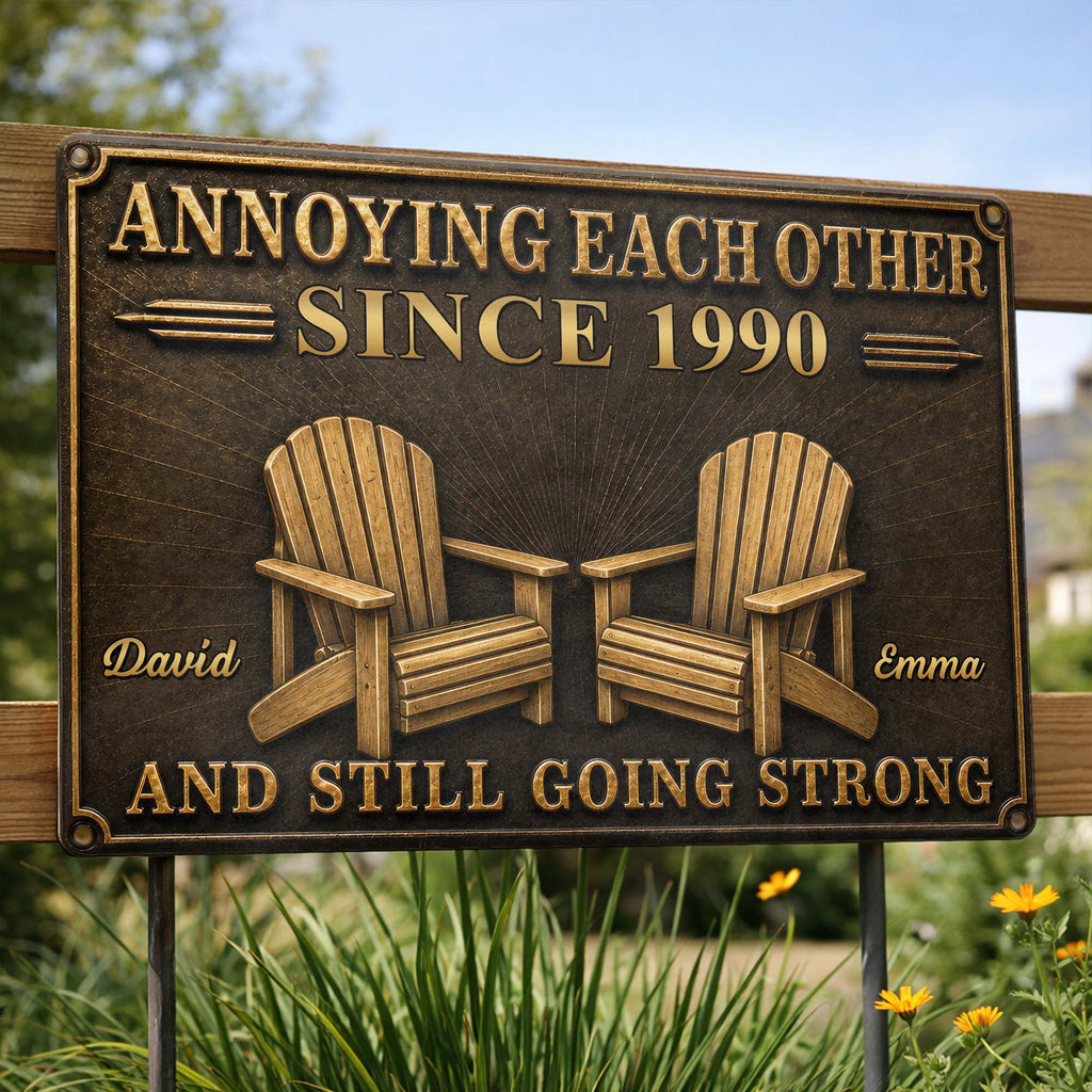 Personalized Metal Sign Custom Couple Annoying Each Other Gift Metal Sign GradoCreations