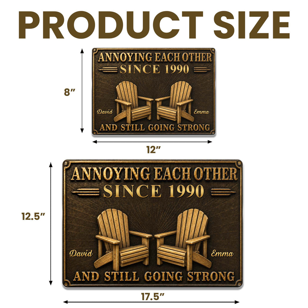 Personalized Metal Sign Custom Couple Annoying Each Other Gift Metal Sign GradoCreations