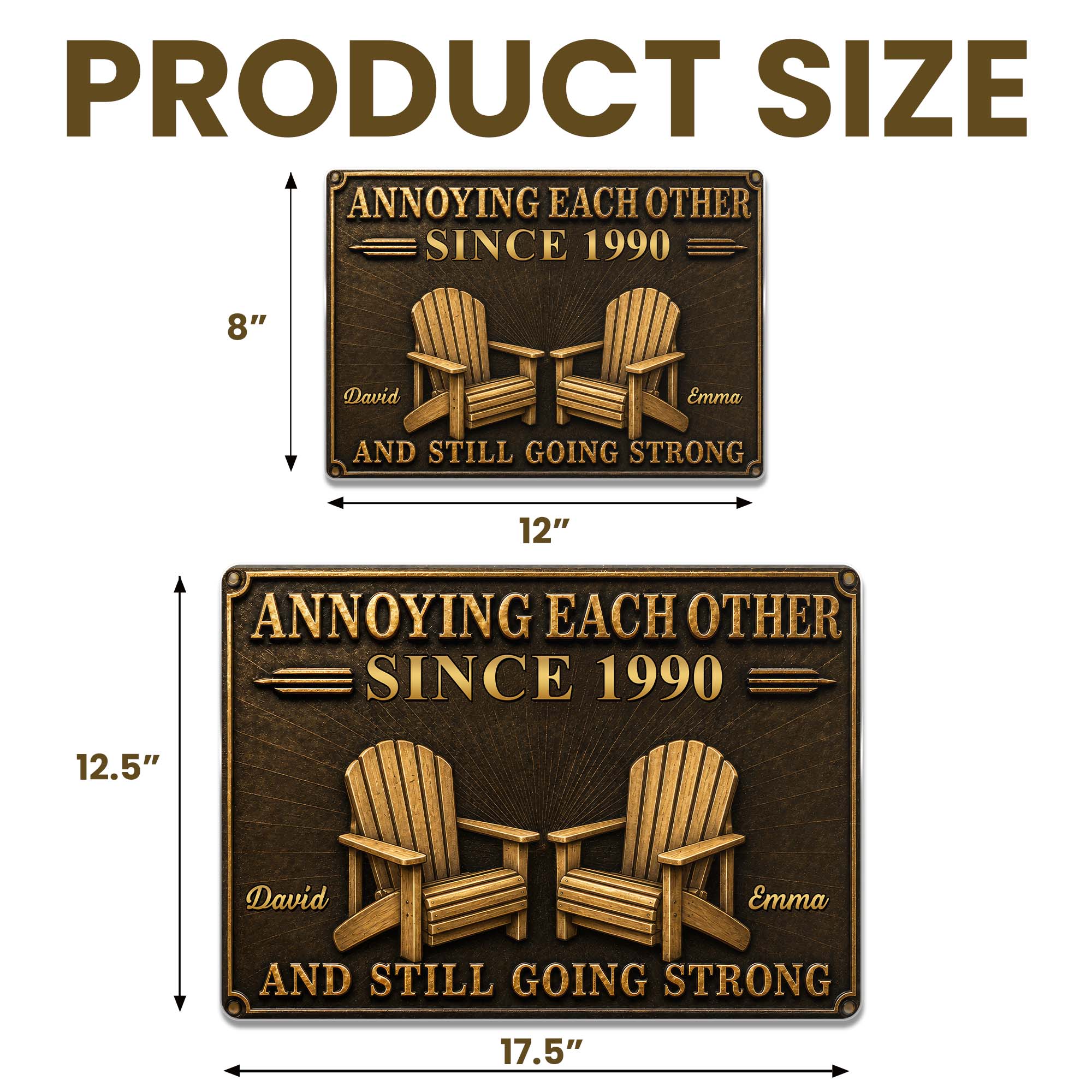 Personalized Metal Sign Custom Couple Annoying Each Other Gift Metal Sign GradoCreations