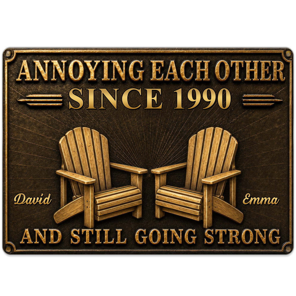 Personalized Metal Sign Custom Couple Annoying Each Other Gift Metal Sign GradoCreations