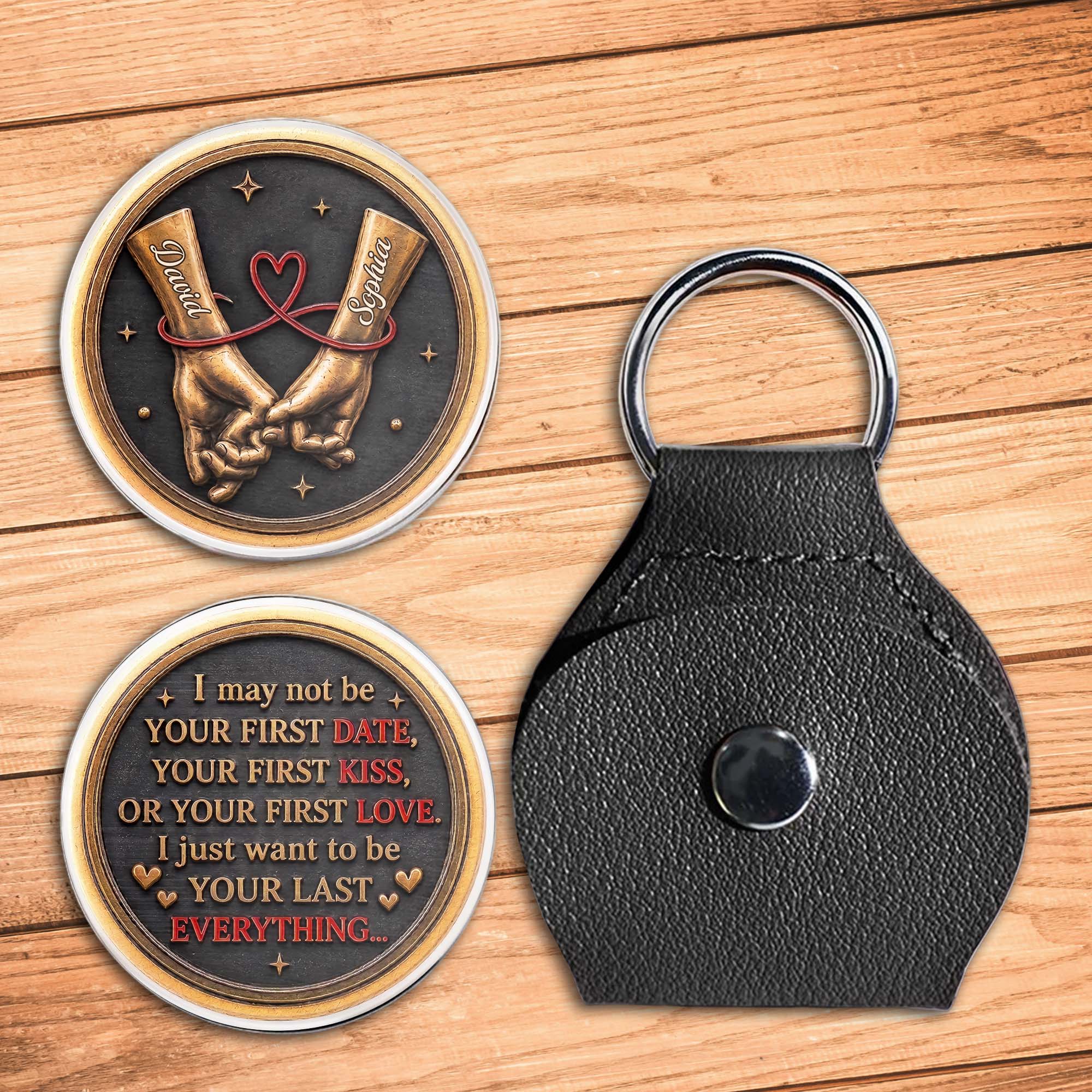 Personalized Pocket Hug Custom Token Heart Gift for Couples Pocket Hug GradoCreations