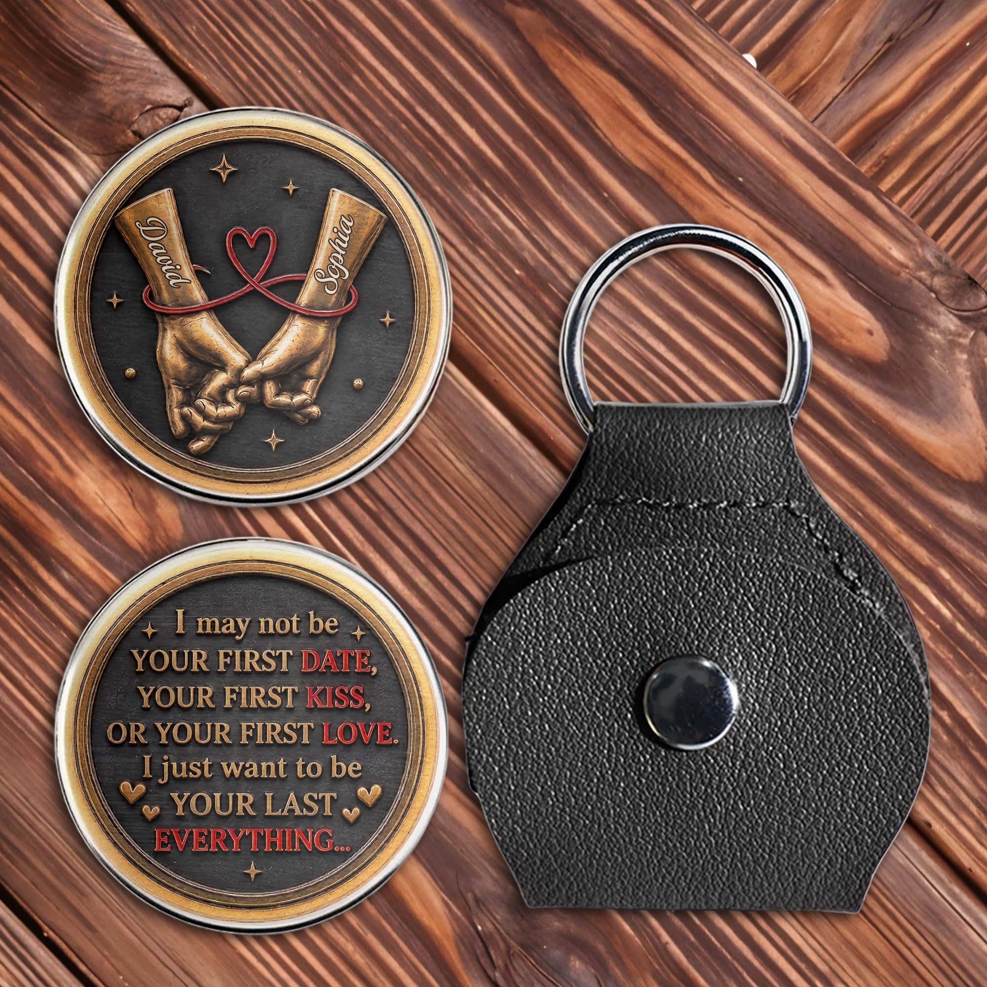 Personalized Pocket Hug Custom Token Heart Gift for Couples Pocket Hug GradoCreations