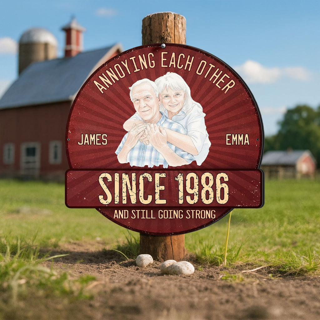 Custom Shaped Metal Sign Personalized Couple Gift Decor Custom Shaped Metal Sign GradoCreations