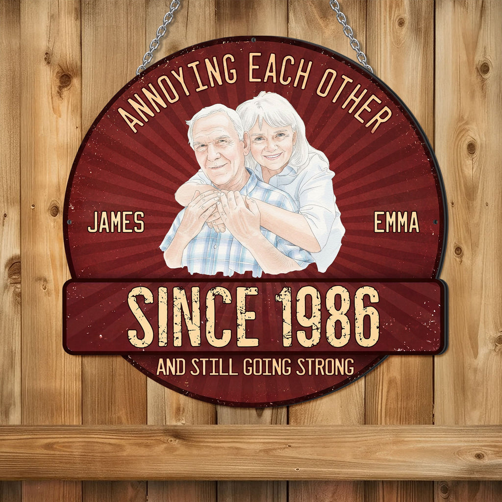 Custom Shaped Metal Sign Personalized Couple Gift Decor Custom Shaped Metal Sign GradoCreations