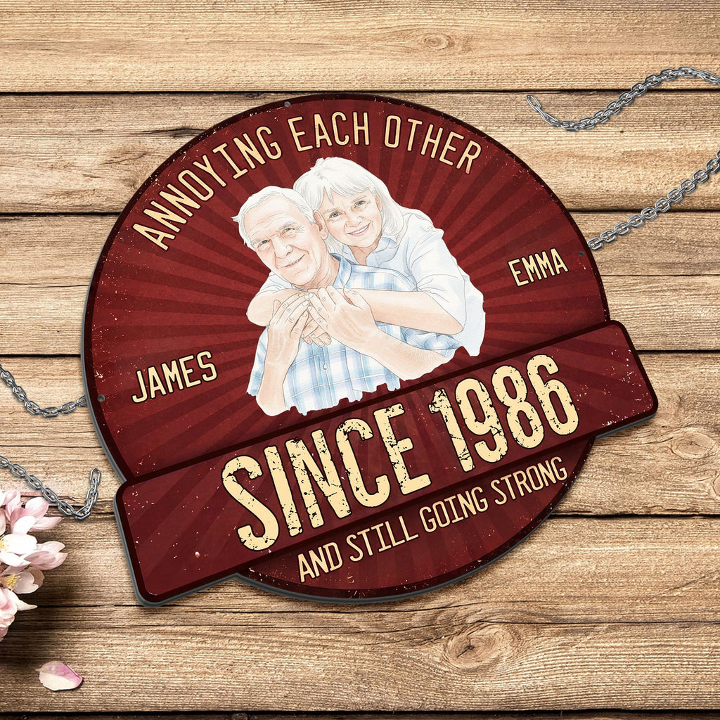 Custom Shaped Metal Sign Personalized Couple Gift Decor Custom Shaped Metal Sign GradoCreations