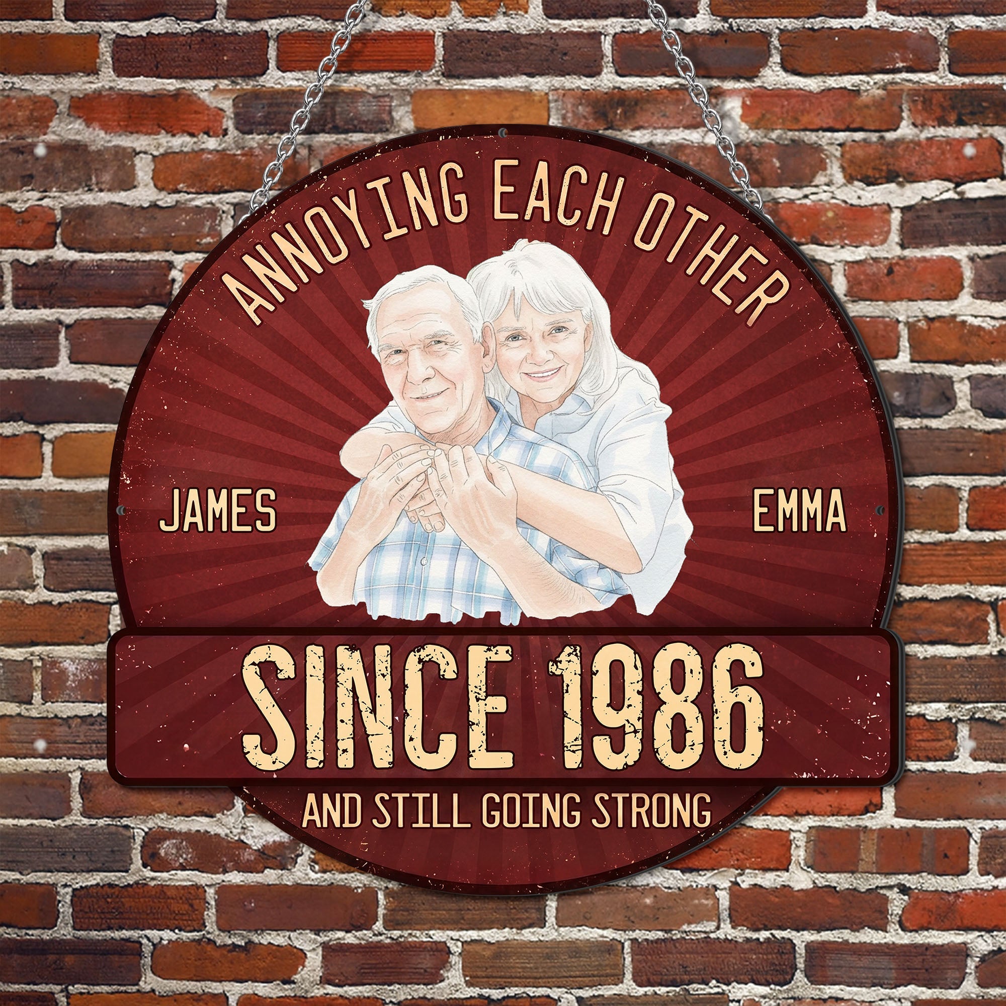 Custom Shaped Metal Sign Personalized Couple Gift Decor Custom Shaped Metal Sign GradoCreations