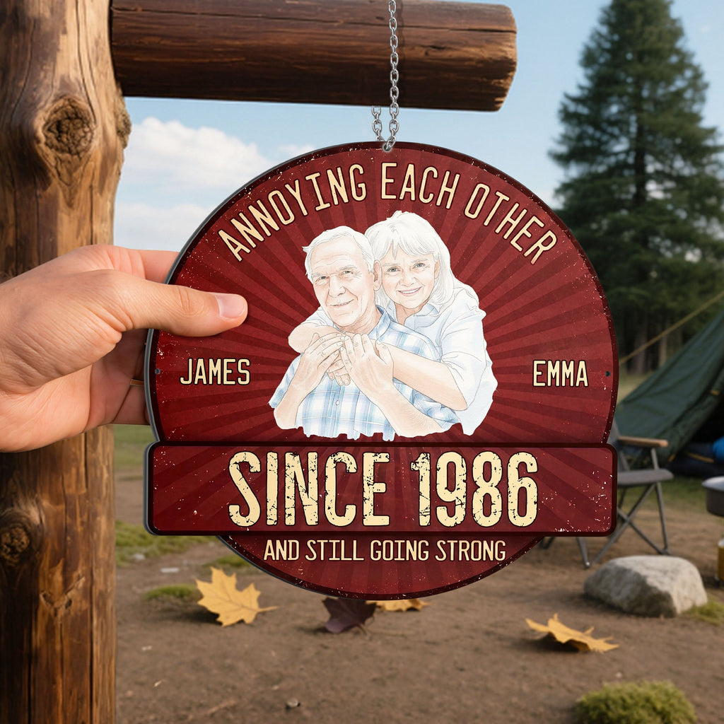 Custom Shaped Metal Sign Personalized Couple Gift Decor Custom Shaped Metal Sign GradoCreations