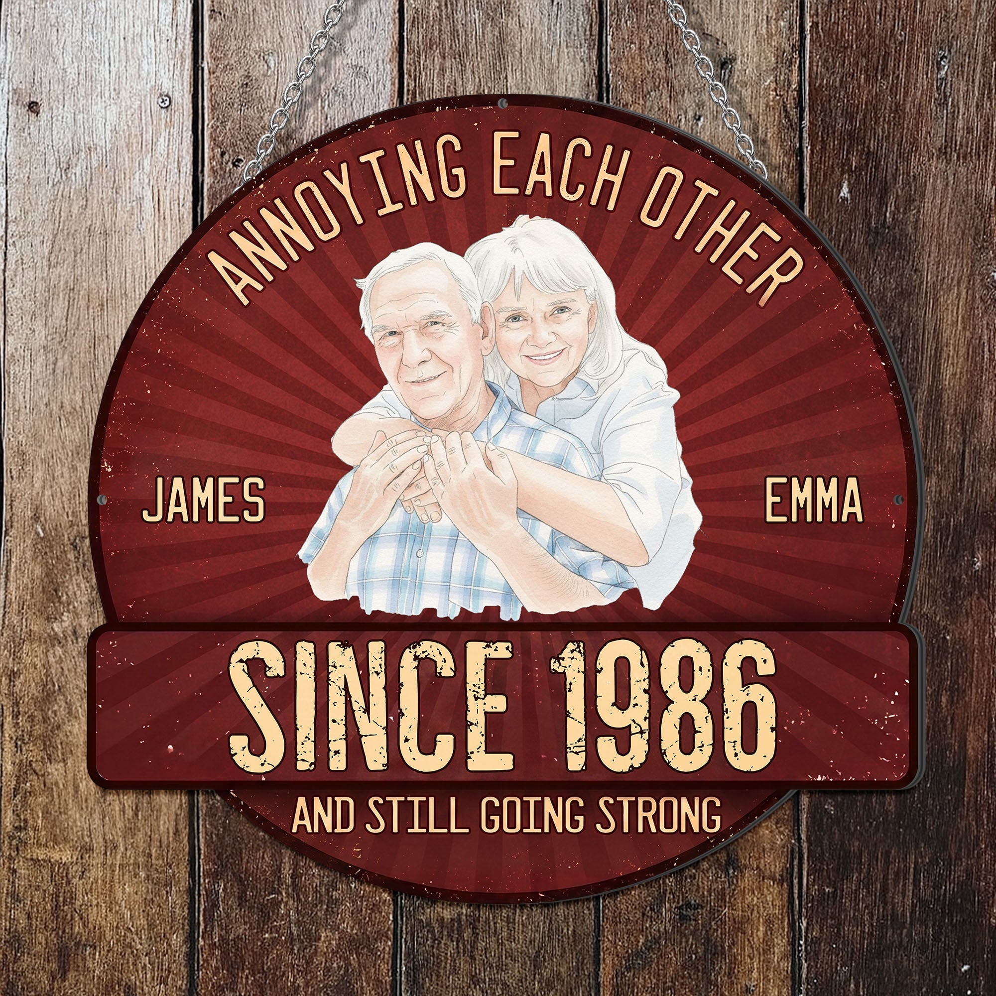 Custom Shaped Metal Sign Personalized Couple Gift Decor Custom Shaped Metal Sign GradoCreations