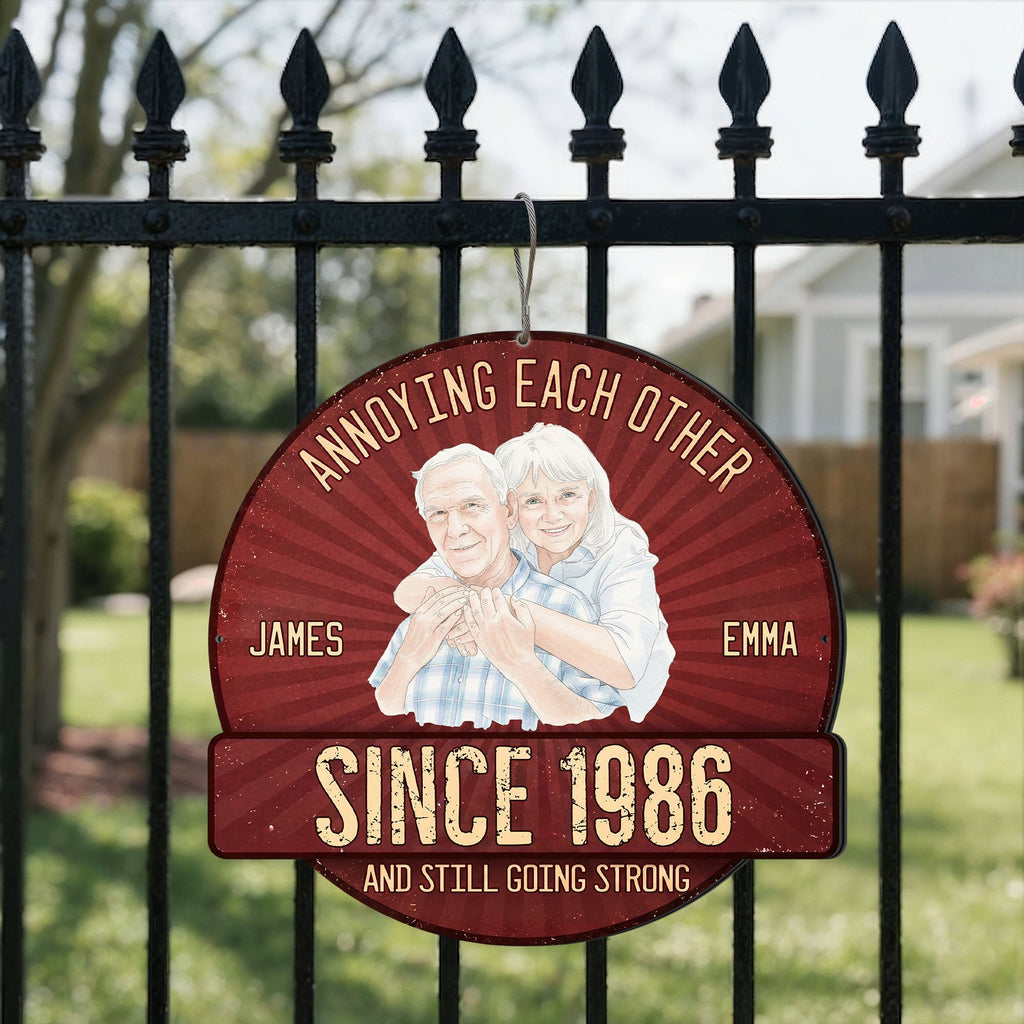 Custom Shaped Metal Sign Personalized Couple Gift Decor Custom Shaped Metal Sign GradoCreations