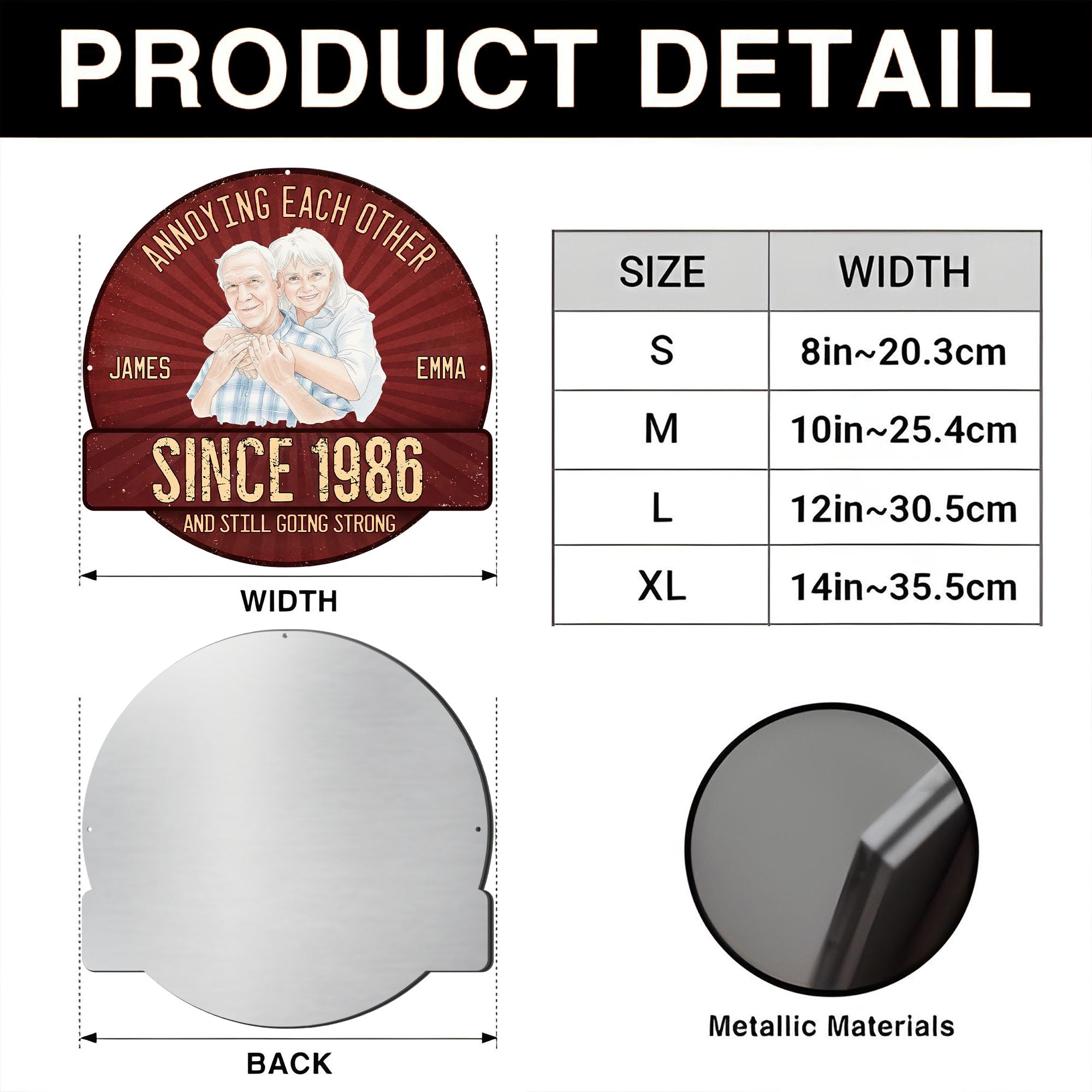 Custom Shaped Metal Sign Personalized Couple Gift Decor Custom Shaped Metal Sign GradoCreations