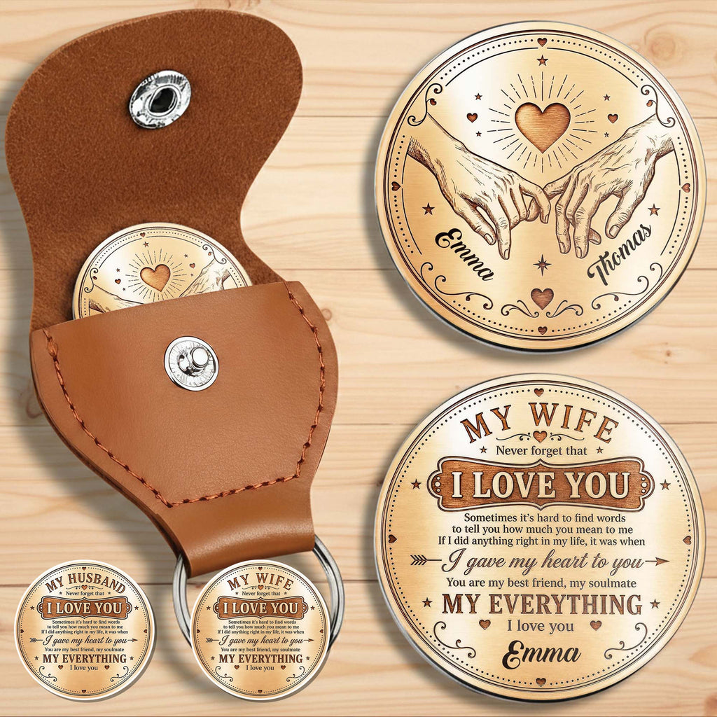 Personalized Pocket Hug Custom Name Gift for Couples Anniversary Pocket Hug GradoCreations