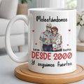 Personalized Sugar Skull Couple Coffee Mug Custom Name Gift Edge-to-edge Mug GradoCreations