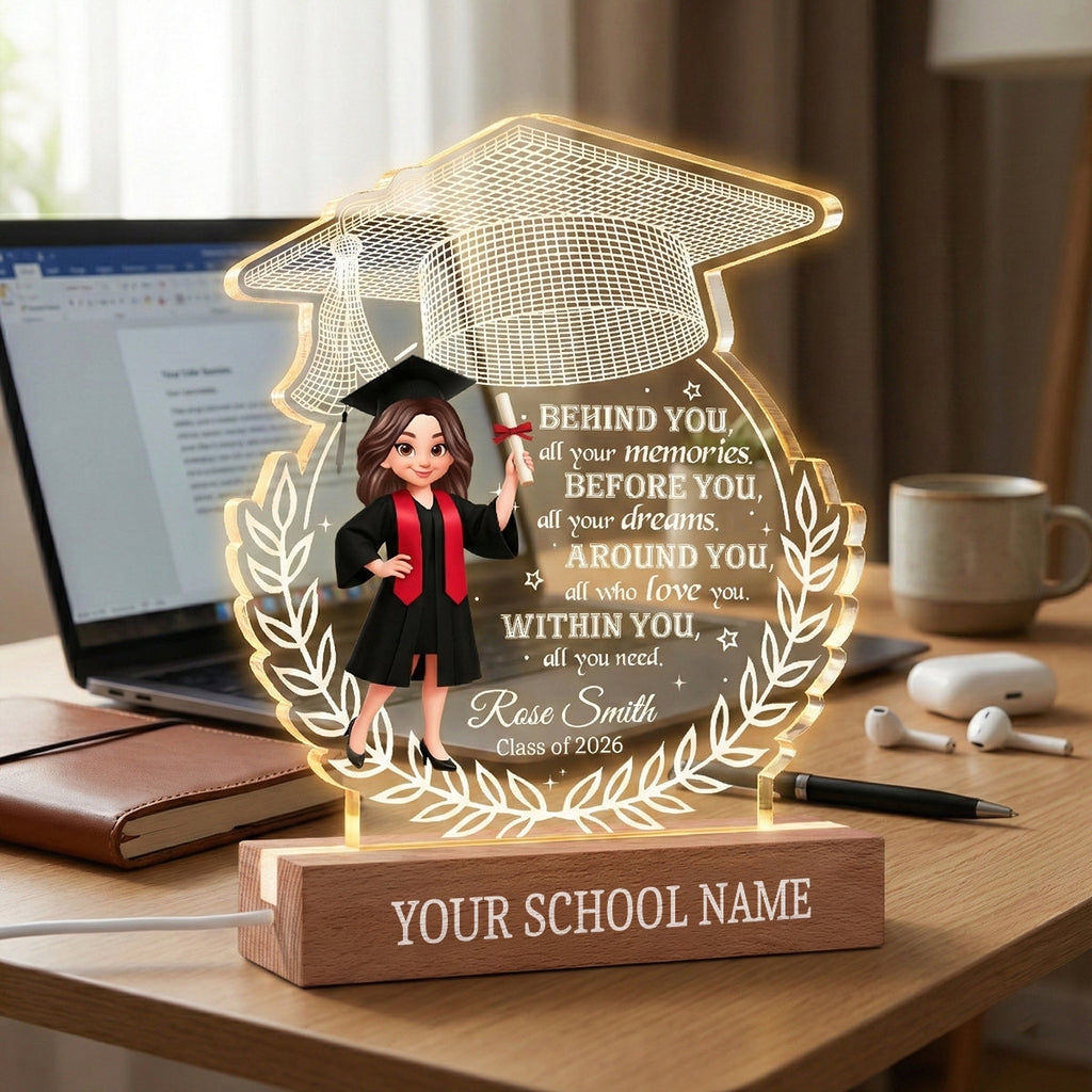 Personalized 3D LED Light Graduation Gift for Class of 2026