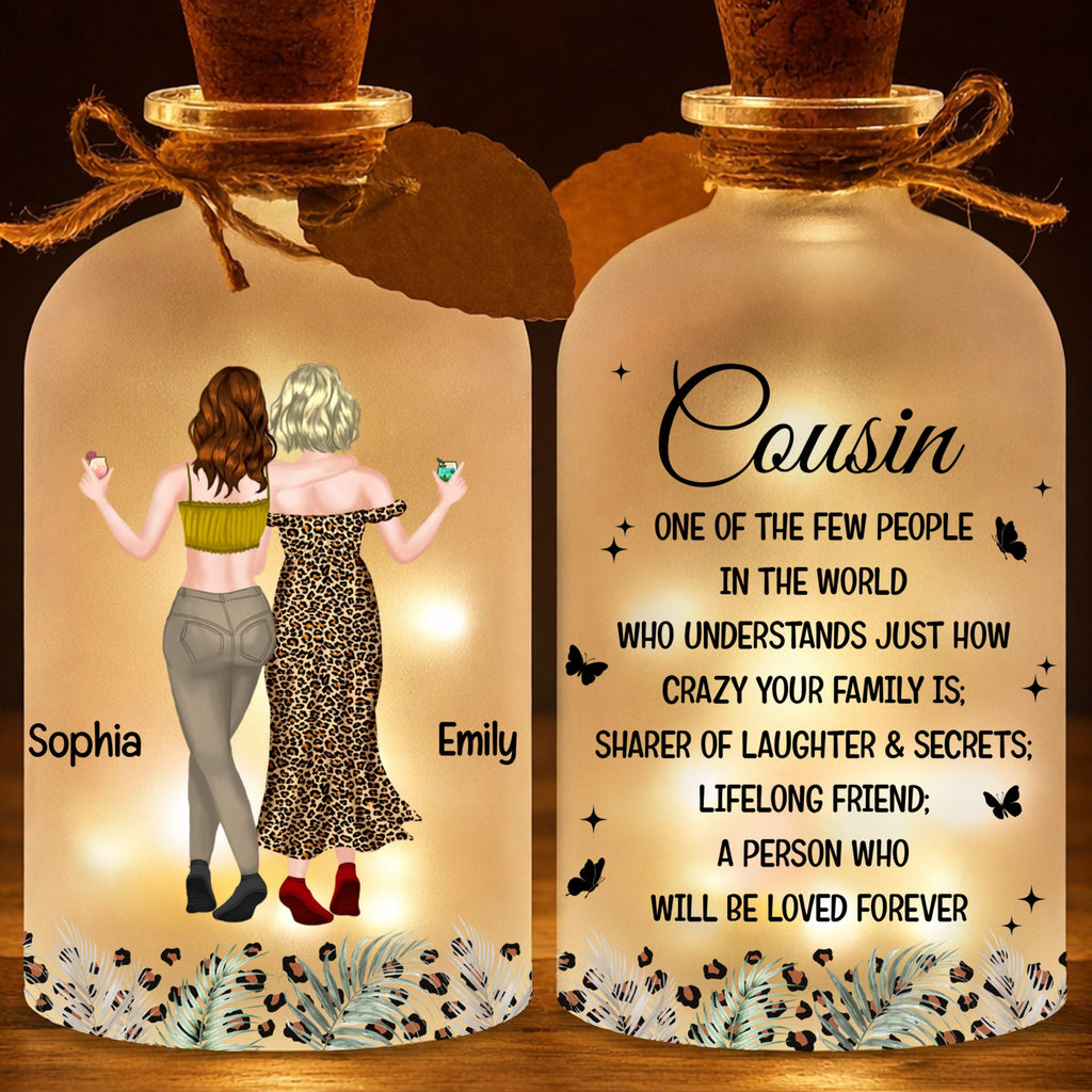Personalized Short Bottle Light Custom Name Gift for Cousin Short Bottle Light GradoCreations