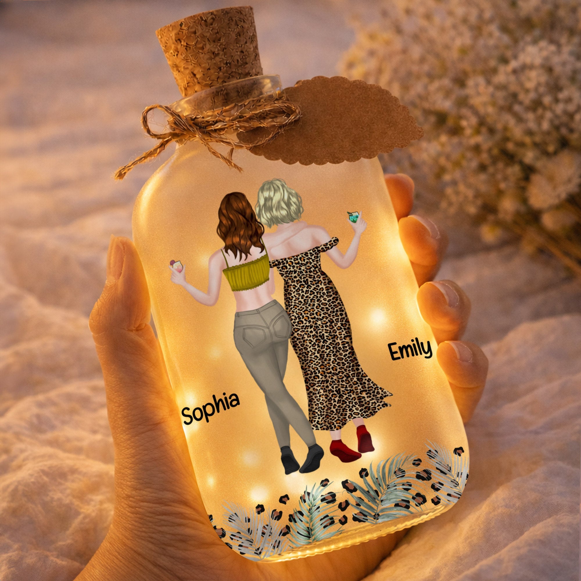 Personalized Short Bottle Light Custom Name Gift for Cousin Short Bottle Light GradoCreations