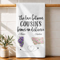 Personalized Cousin Kitchen Towel Custom State Map Gift Kitchen Towel GradoCreations