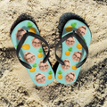Personalized Photo Pineapple Flip Flops Custom Summer Gift Flip Flop Fix GradoCreations