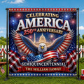 Personalized Patriotic Eagle Backdrop Banner for 250th Anniversary Celebration