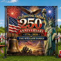 Personalized 250th Anniversary America Party Banner for Family