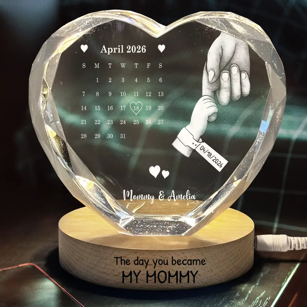 Personalized Crystal Heart Globe Lamp Gift for Dad - Custom Engraved Design