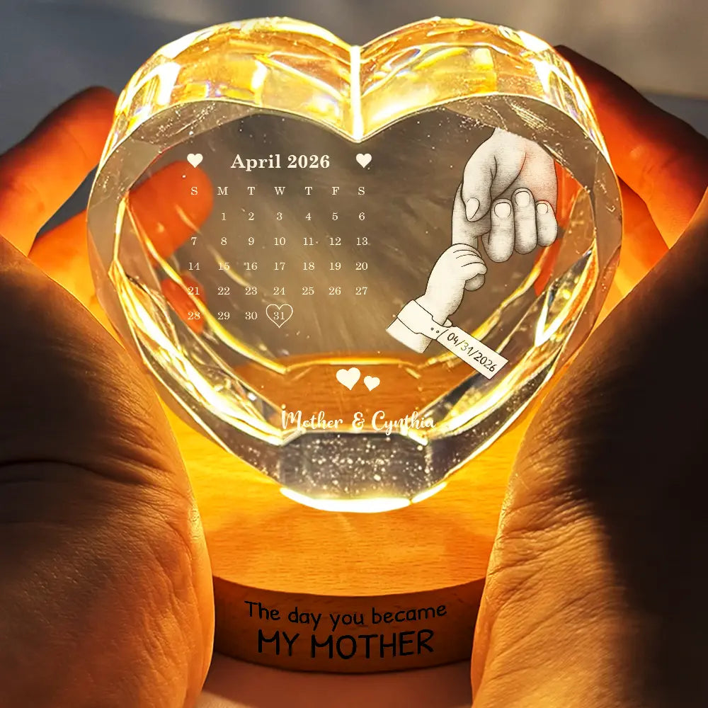 Personalized Crystal Heart Globe Lamp Gift for Dad - Custom Engraved Design