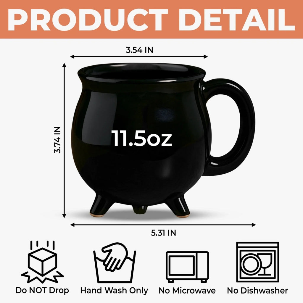 Personalized Cauldron Mug Custom Name Gift for Her Halloween Cauldron Coffee Mug GradoCreations
