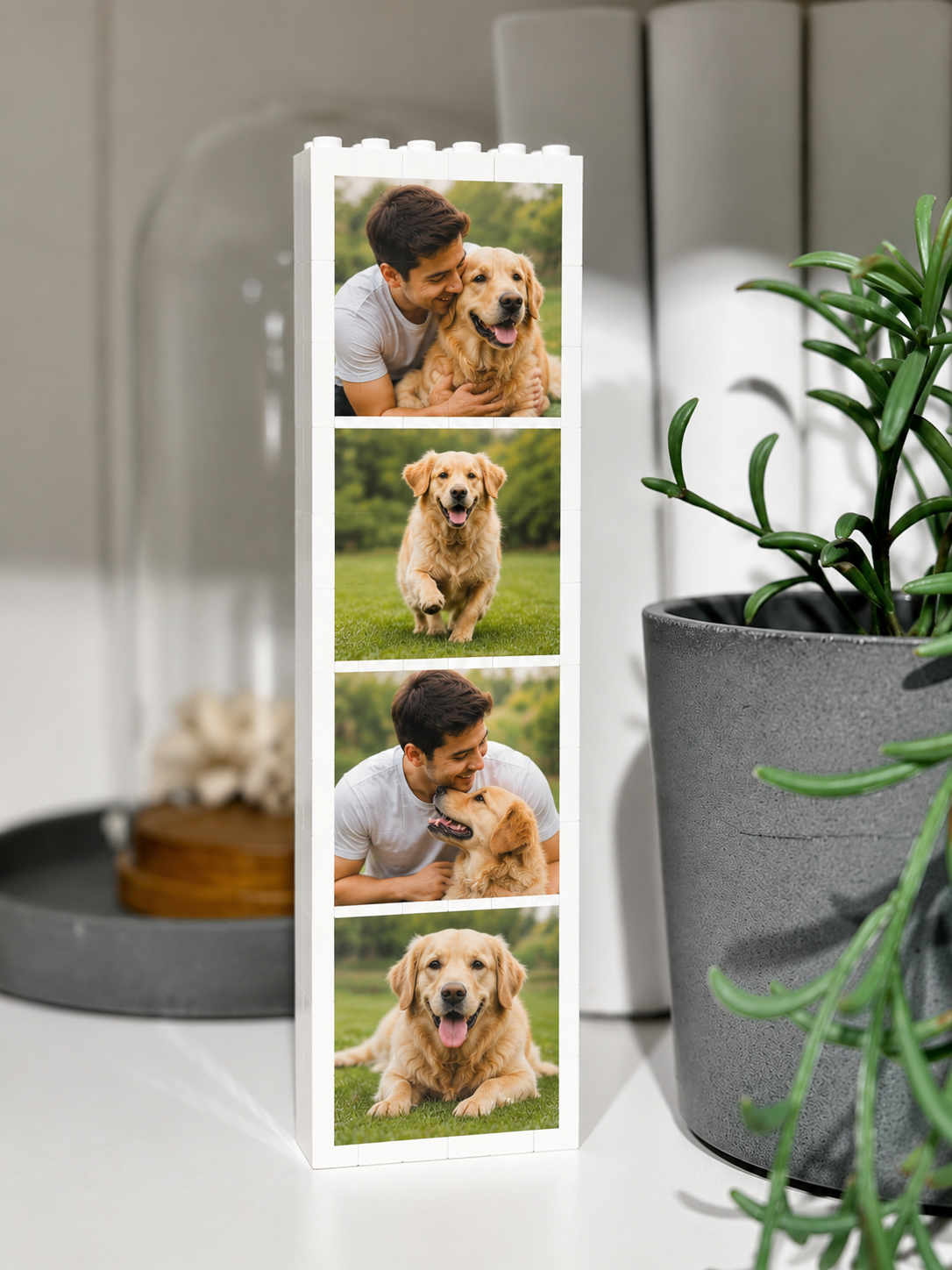 Personalized Dog Photo Booth Lego Custom Gift for Dog Lovers HN590 - Booth Lego GradoCreations