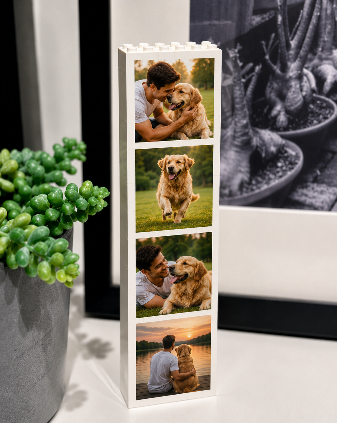 Personalized Dog Photo Booth Lego Custom Gift for Dog Lovers HN590 - Booth Lego GradoCreations