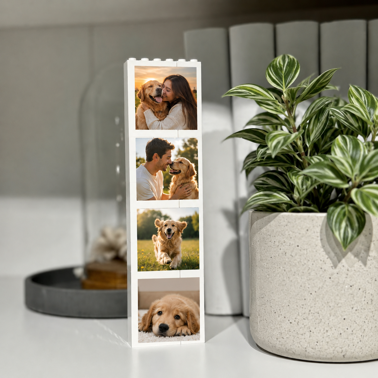 Personalized Dog Photo Booth Lego Custom Gift for Dog Lovers HN590 - Booth Lego GradoCreations