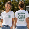 Personalized Mahjong Dragon T-Shirt Custom Text Gift for Besties T-Shirt Font and Back GradoCreations