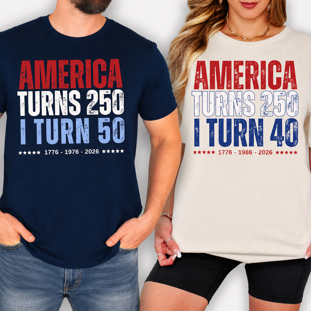 Personalized America 250 T-Shirt Custom Name Gift for 4th of July HN590 - Tshirt Fix GradoCreations