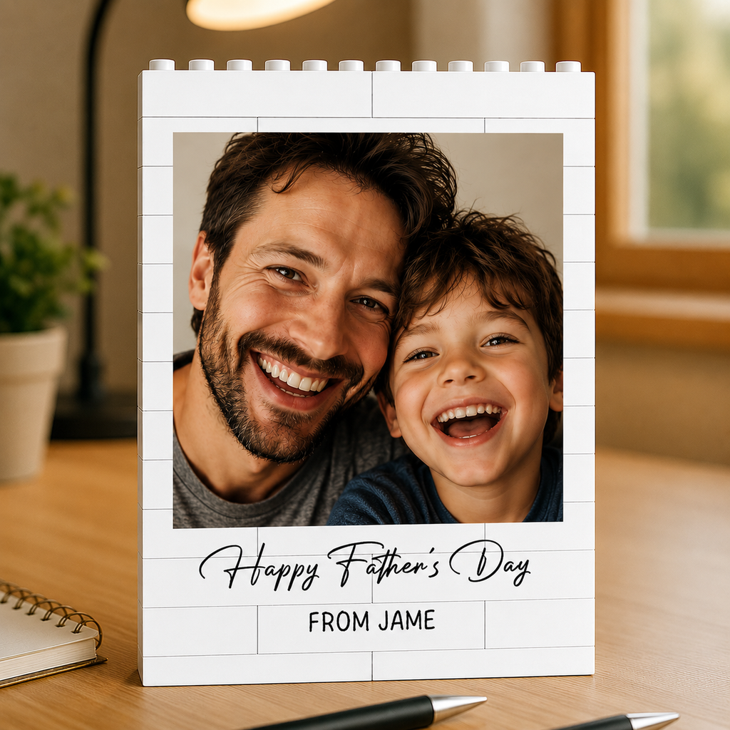 Custom Photo Building Brick Blocks Personalized Gift for Dad HN590 - Building Blocks diff design GradoCreations