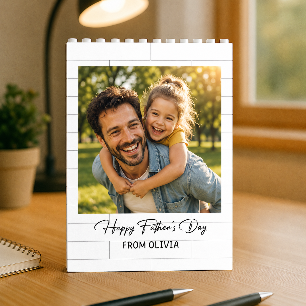 Custom Photo Building Brick Blocks Personalized Gift for Dad HN590 - Building Blocks diff design GradoCreations