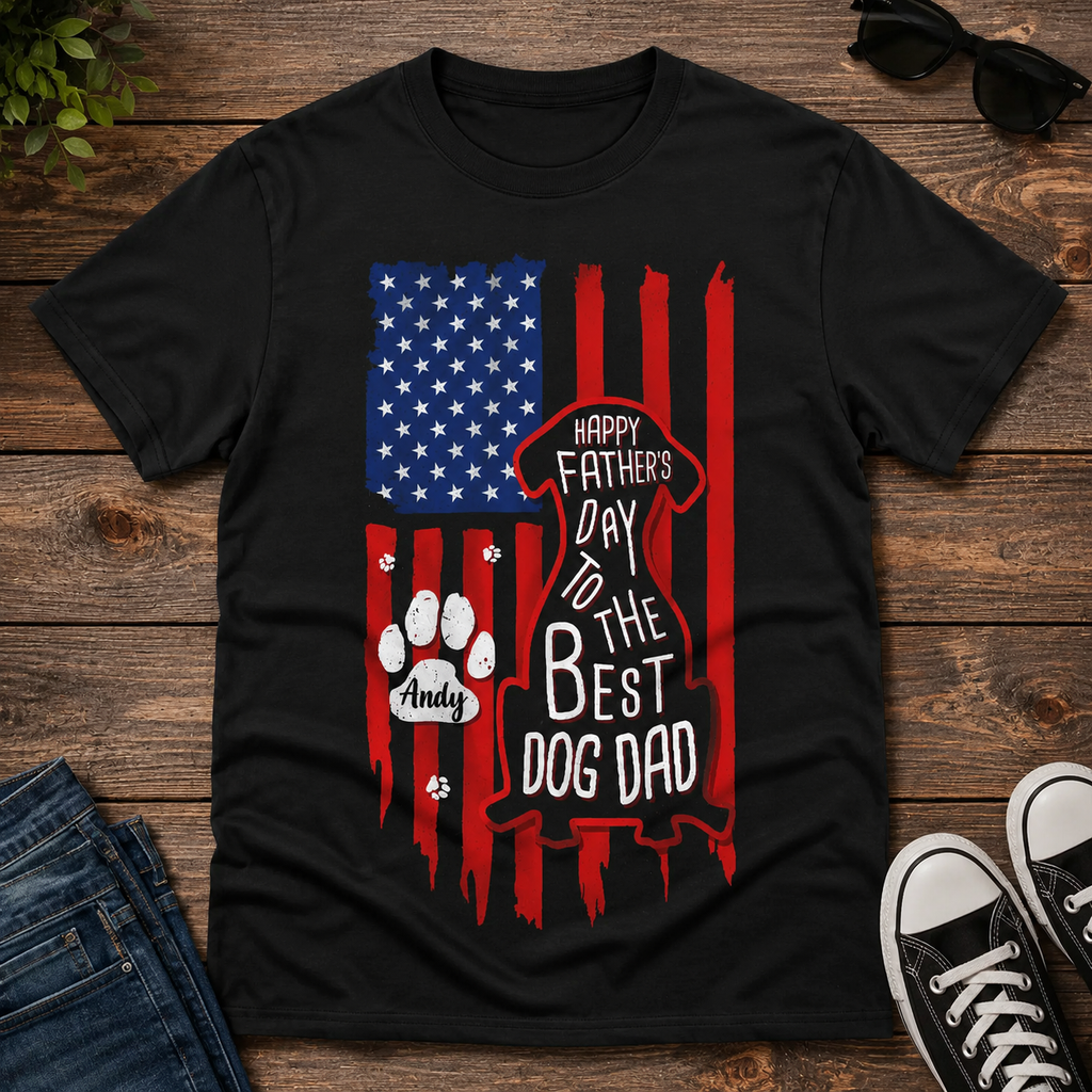 Personalized Father's Day T-Shirt for Best Dog Dad Gift HN590 - Tshirt GradoCreations