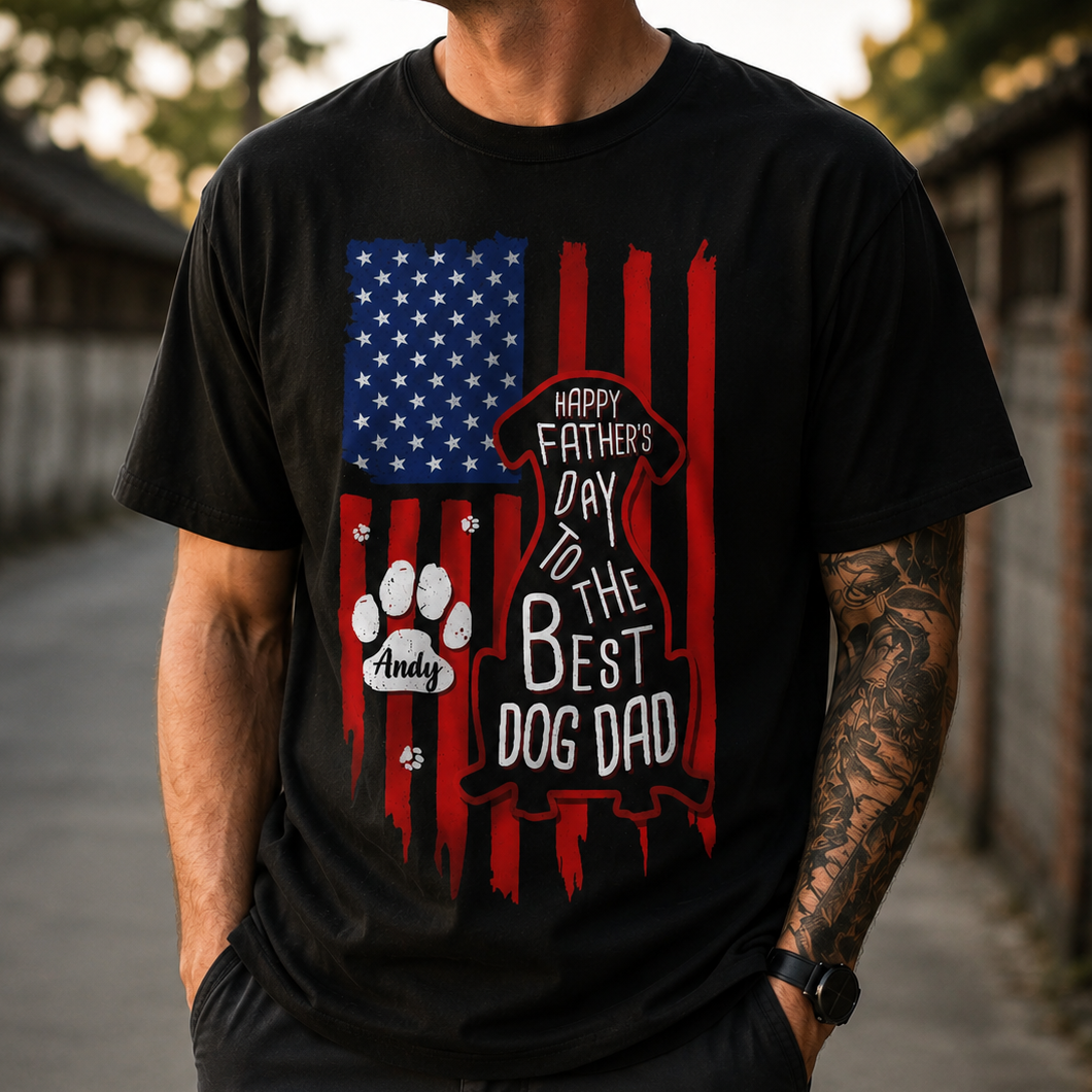 Personalized Father's Day T-Shirt for Best Dog Dad Gift HN590 - Tshirt GradoCreations