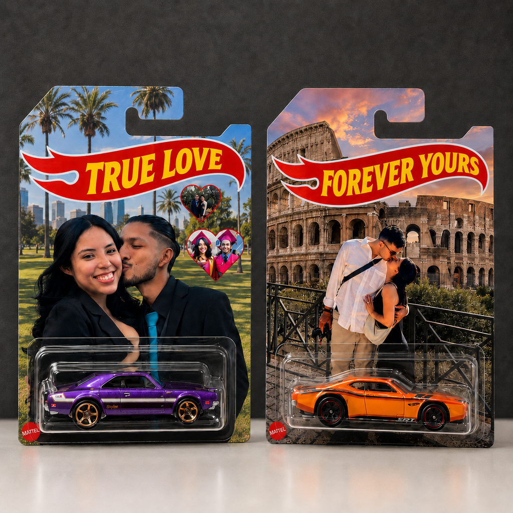 Personalized Hot Wheels Photo Gift for Car Lover Husband HN590 - Hot Wheels fix GradoCreations