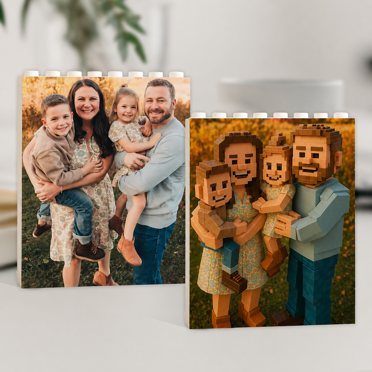 Personalized Photo Building Blocks Custom Gift for Dad HN590 - Building Blocks fix GradoCreations