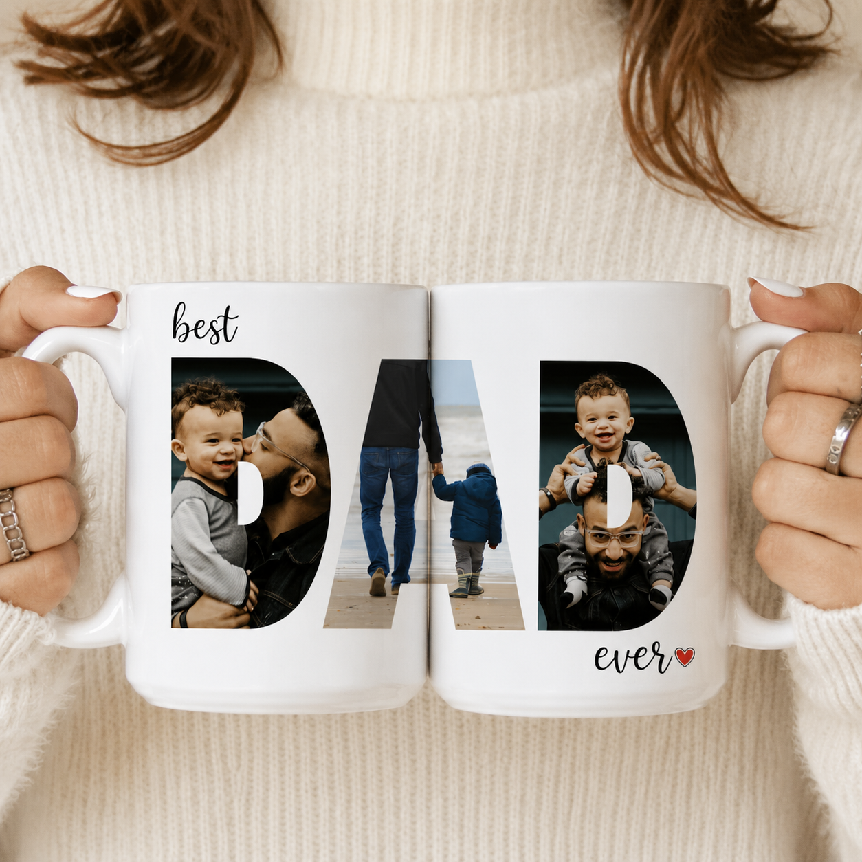 Personalized Photo Mug Custom Gift for Dad | Father's Day HN590 - mug GradoCreations
