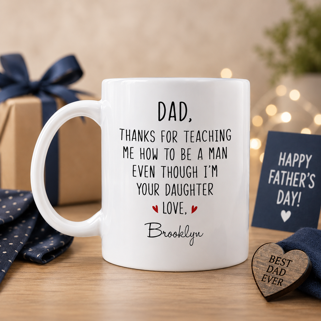 Personalized Mug Thank You Gift for Dad from Daughter Mug GradoCreations