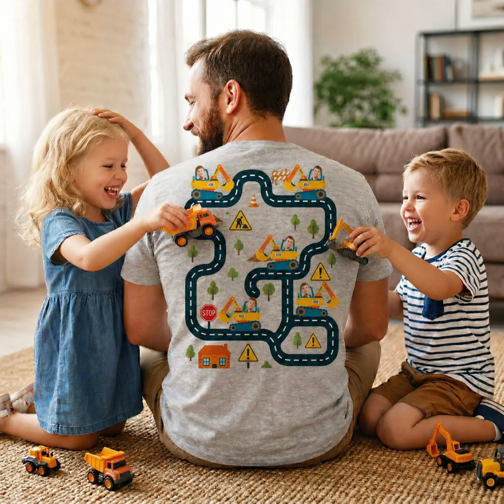 Personalized T-Shirt for Dads Club Custom Kid Photo Gift HN590 - Tshirt Back GradoCreations