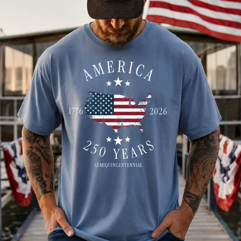 Personalized America 250th Anniversary Comfort Shirt Gift Comfort Shirt GradoCreations