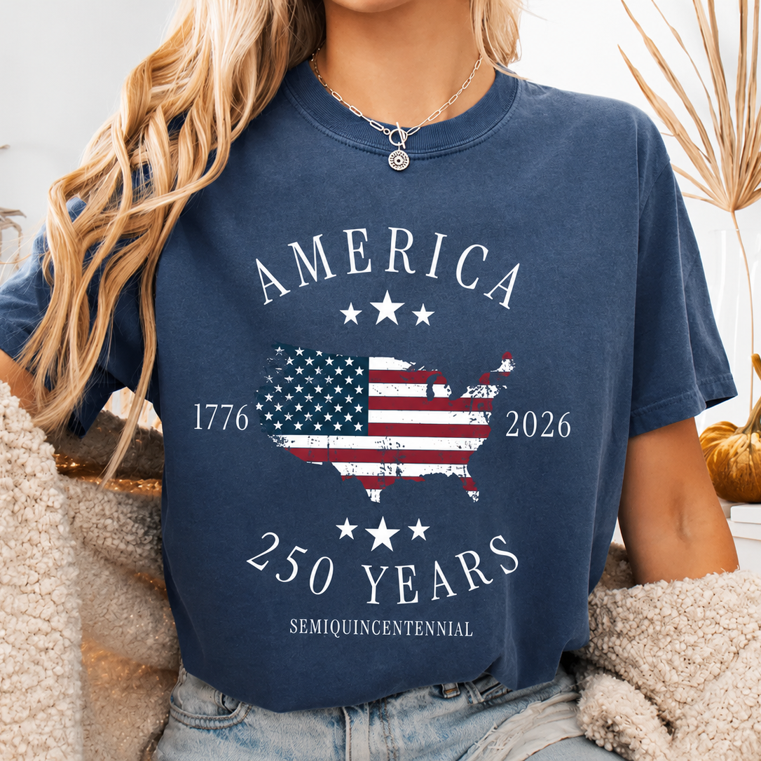 Personalized America 250th Anniversary Comfort Shirt Gift Comfort Shirt GradoCreations